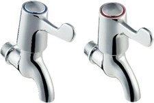 BIB TAPS CHROME LEVER 1 PR 1/4 TURN TAP SET HOT & COLD SKARA KITCHEN UTILITY