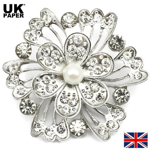 Large silver pin - large, brooch
