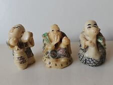 Miniature Oriental Figures x3