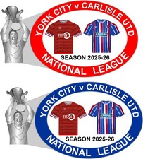 YORK CITY v CARLISLE UTD National  League One 2025-26 Matchday Pin Badges