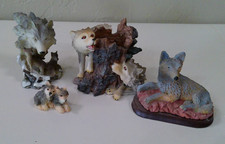 Wolf Figurine Lot Wildlife