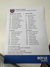 WEST HAM UTD v ASTON VILLA Sun
