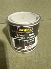 250ml Gloss Paint Black Small Can Rustins Wood Metal Quick Dry Interior Exterior