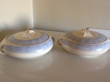 2 X BURLEIGH WARE VINTAGE BALMORAL LIDDED SERVING POTS- FREEPOST UK