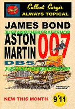 Corgi Toys 261 James Bond Aston Martin DB5 A4 Size Poster Advert Sign Leaflet 