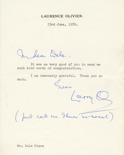 Laurence olivier typed - laurence,