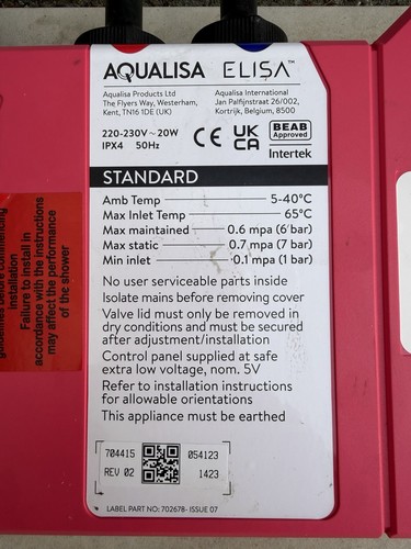 Aqualisa elisa smartvalve - aqualisa,