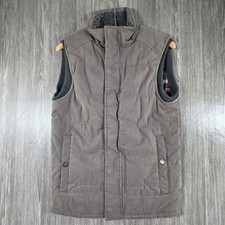 Fat Face Gilet Khaki Brown XS Extra Small Padded Body Warmer Country Zip Snap 