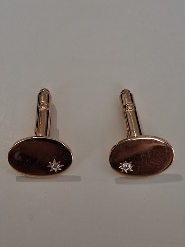 Gold plated vintage cufflinks - plated,