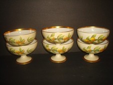 T&V LIMOGES SET of (6) FOOTED