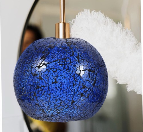 Blue black mosaic glass - &,