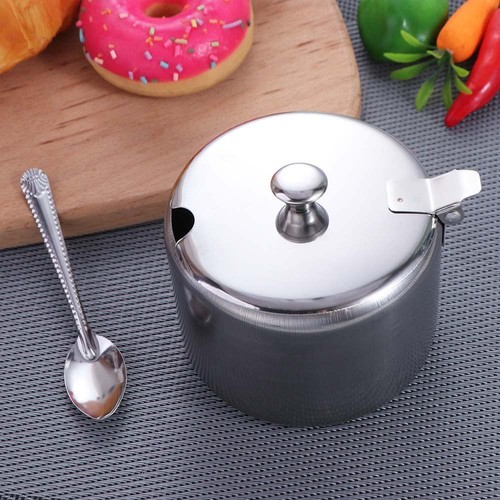 Stainless steel sugar bowl - stainless,
