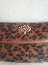 Mulberry Misty Clutch Bag Fold Over Animal Print with Long Strap serial 373140