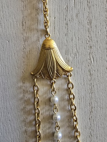 Vintage brass egyptian lotus - vintage,