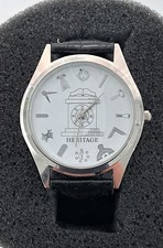 Mens masonic wrist watch white - masonic,