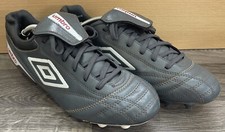 Vintage Umbro Football Boots Classic Size UK 8.5 Grey White Red Collectible Lace