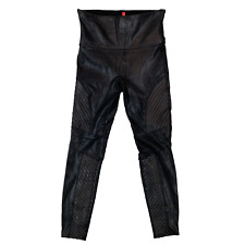 Spanx Moto Faux Leather Medium Control Leggings Black Size Women's Large L