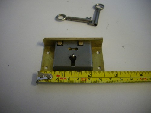 Brass box lock - lock, keys
