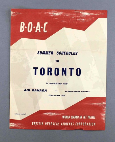 Boac toronto airline timetable - toronto,