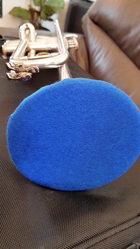 Blue trumpet felt mute warm - mute,