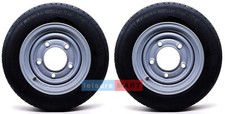 Pair of 155 x 12 (155/70 R12C) Trailer Wheel & Tyre 5 Stud 6.5 " PCD