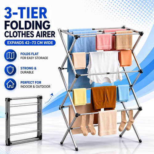 3tier expandable clothes airer - clothes,