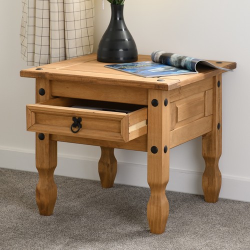 Corona drawer lamp table - lamp, wax