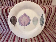 Portmeirion Dusk Dinner Plate Set Decorative Tableware Leaf Pattern 27cm