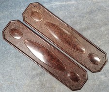 Pair off Reclaimed Dark Brown Bakelite Door Finger Plates