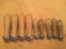 Python Size 1 & Size 0 Wooden  File Handles x 9