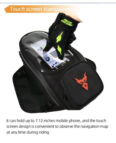 Motorcycle magnetic tank bag - magnetic,