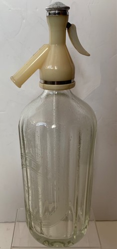 Vintage etched glass soda - vintage,