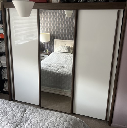 Wardrobe sliding door mirrored - wardrobe,
