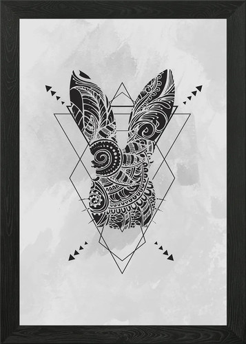 Rabbit framed wall art - framed,