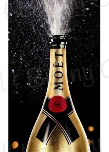 Moet champagne bottle edible - bottle,