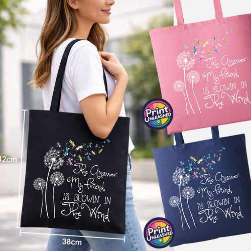Bob dylan lyrics printed tote - bob,