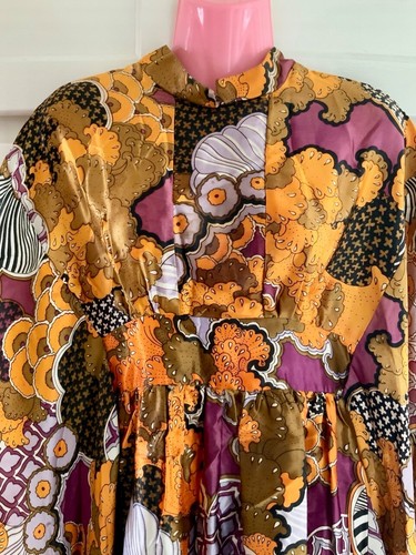 Vintage dress floral orange - vintage,