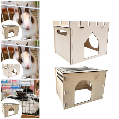 Wooden rabbit house shelter - wooden,