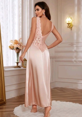 Ladies satin nightdress - satin,