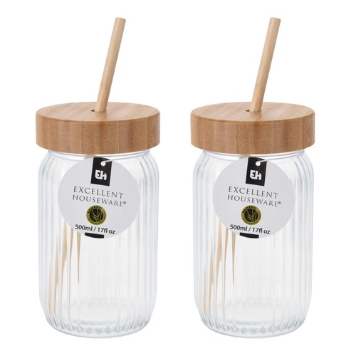 Mason drinking jar glasses - 2x,