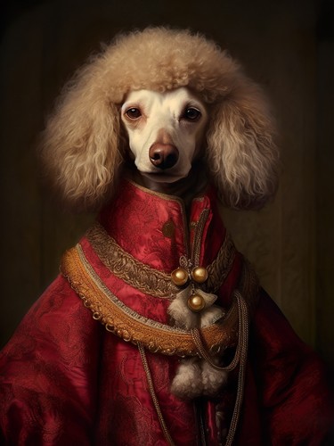 Poodle luxurious red - poodle,