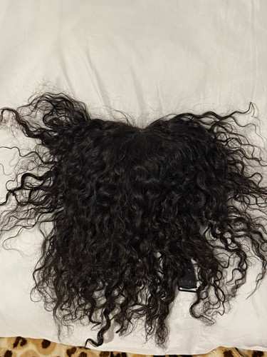 Black curly lace - curly, front