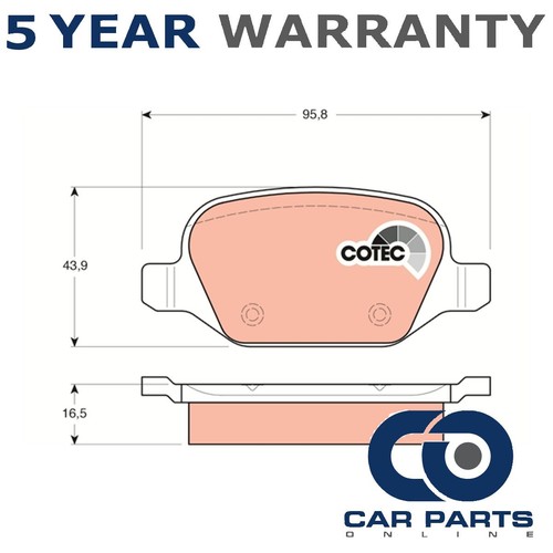 Brake pads set - rear, cpo