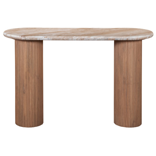 Pedestal console table - pedestal, marble