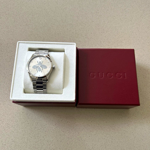 Gucci timeless bee silver - gucci, g-timeless