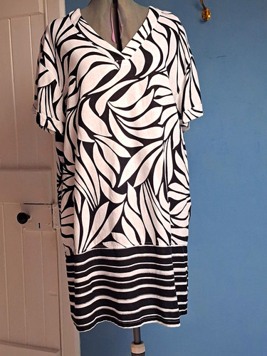 Linen rich black white - black,