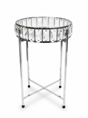 Round crystal side - side, table