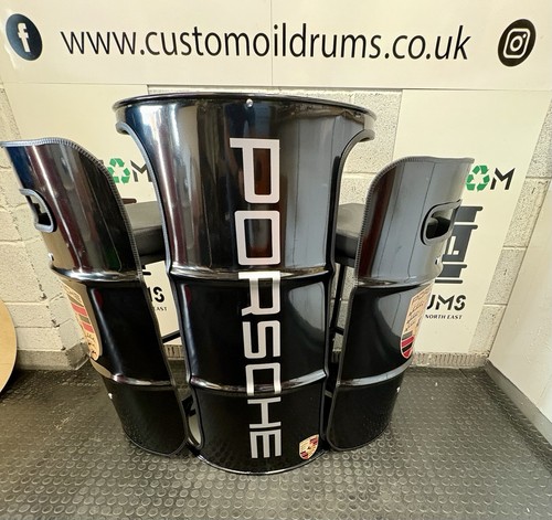 Porsche oil drum table - porsche,