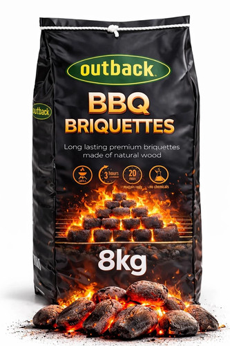 Outback briquettes 8kg bag - briquettes,