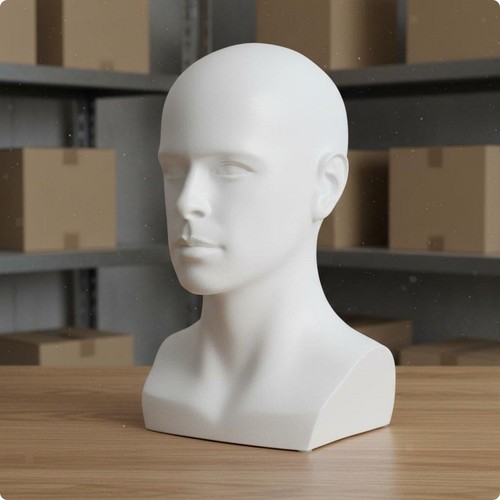 Male mannequin head life size - head, life-size
